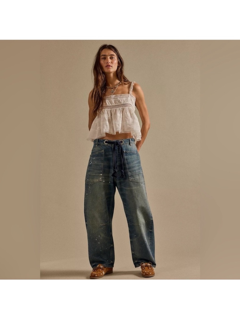 Free People moxie wide legged jeans!